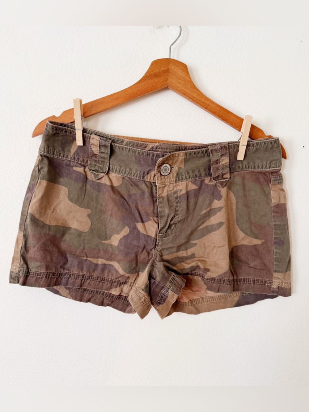 Express Camo Cargo Shorts - Green & Brown